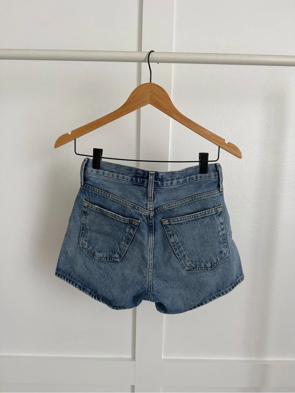 Agolde Parker Long Mid-Rise Denim Shorts